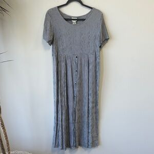 KH Studio Maternity Sz Medium Black & White Checkered Maxi Dress